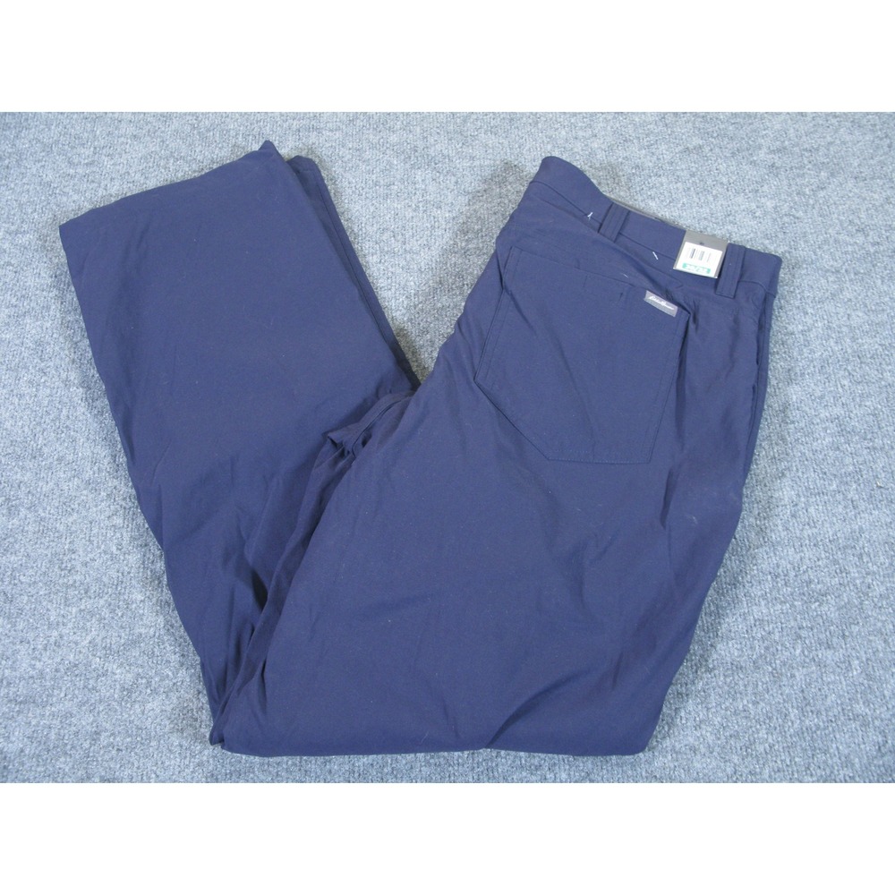 Eddie Bauer Mens Fleece Lined Pants Blue Hiking Outdoor 283947 38x32 NWT
